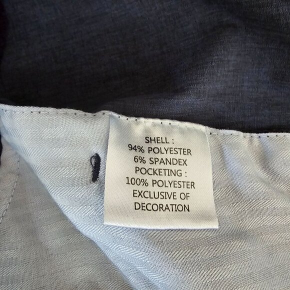 Tailor Byrd Men's 36, Dark Blue Navy, Golf Shorts With Button Closure - Picture 6 of 12